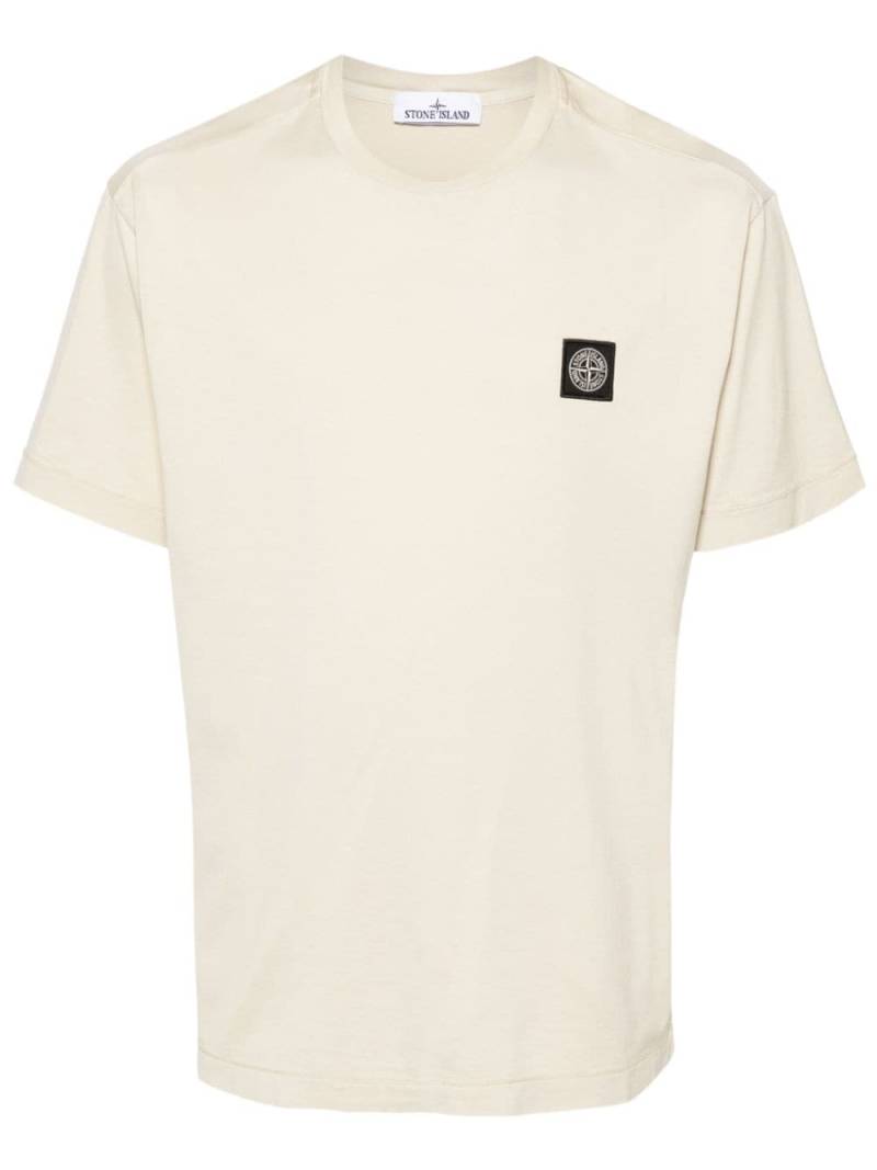 Stone Island Compass-patch cotton T-shirt - Neutrals von Stone Island