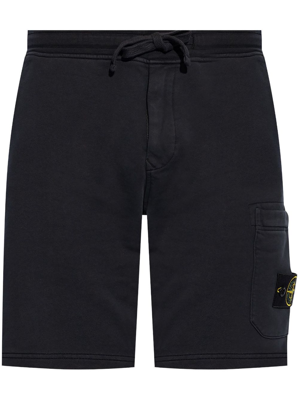 Stone Island Compass-patch cotton shorts - Black von Stone Island