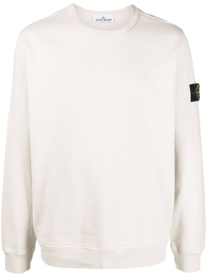 Stone Island Compass-patch cotton sweatshirt - Neutrals von Stone Island