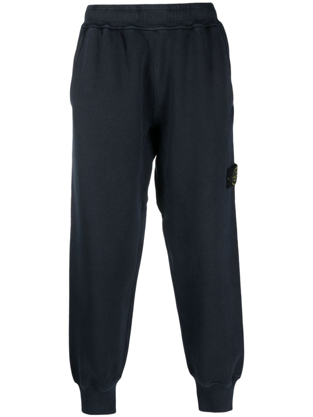 Stone Island Compass-patch cotton track pants - Blue von Stone Island