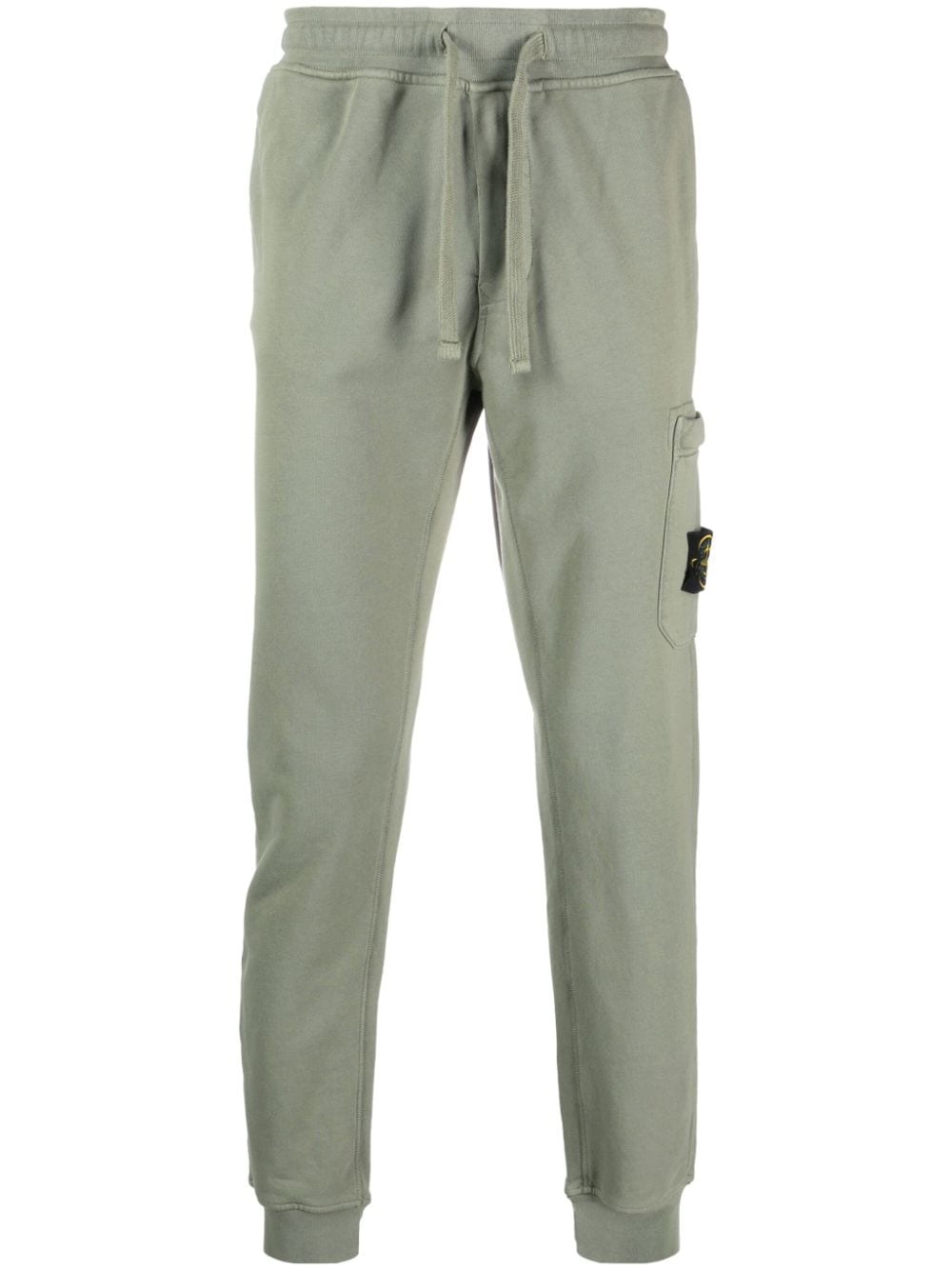 Stone Island Compass-patch cotton track pants - Green von Stone Island