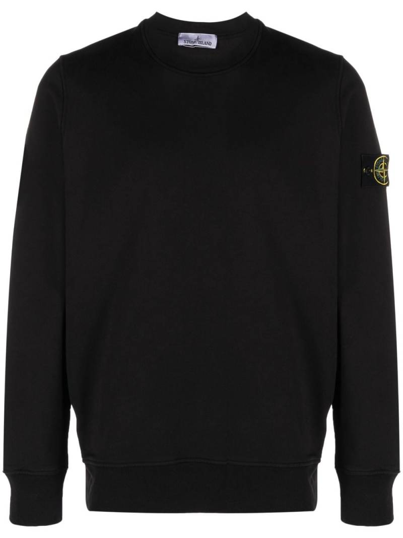 Stone Island Compass-patch crew-neck sweatshirt - Black von Stone Island