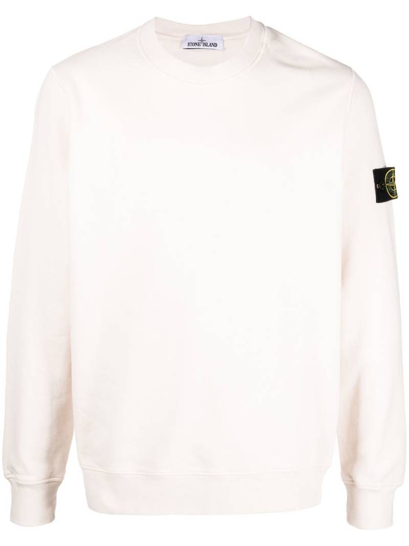 Stone Island Compass-patch crew-neck sweatshirt - Neutrals von Stone Island