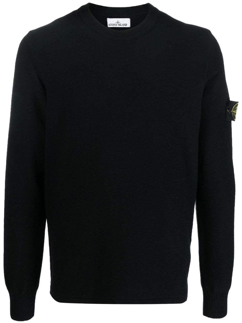 Stone Island Compass-patch crewneck jumper - Black von Stone Island