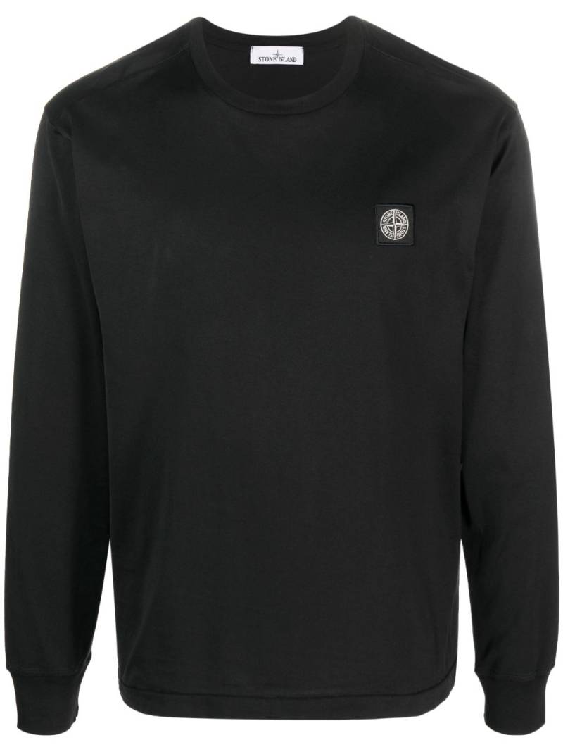 Stone Island Compass-patch long-sleeve T-shirt - Black von Stone Island