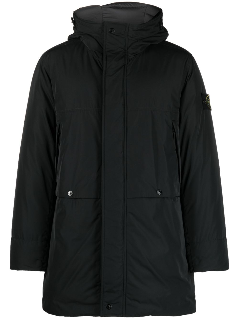 Stone Island Compass-patch padded coat - Black von Stone Island