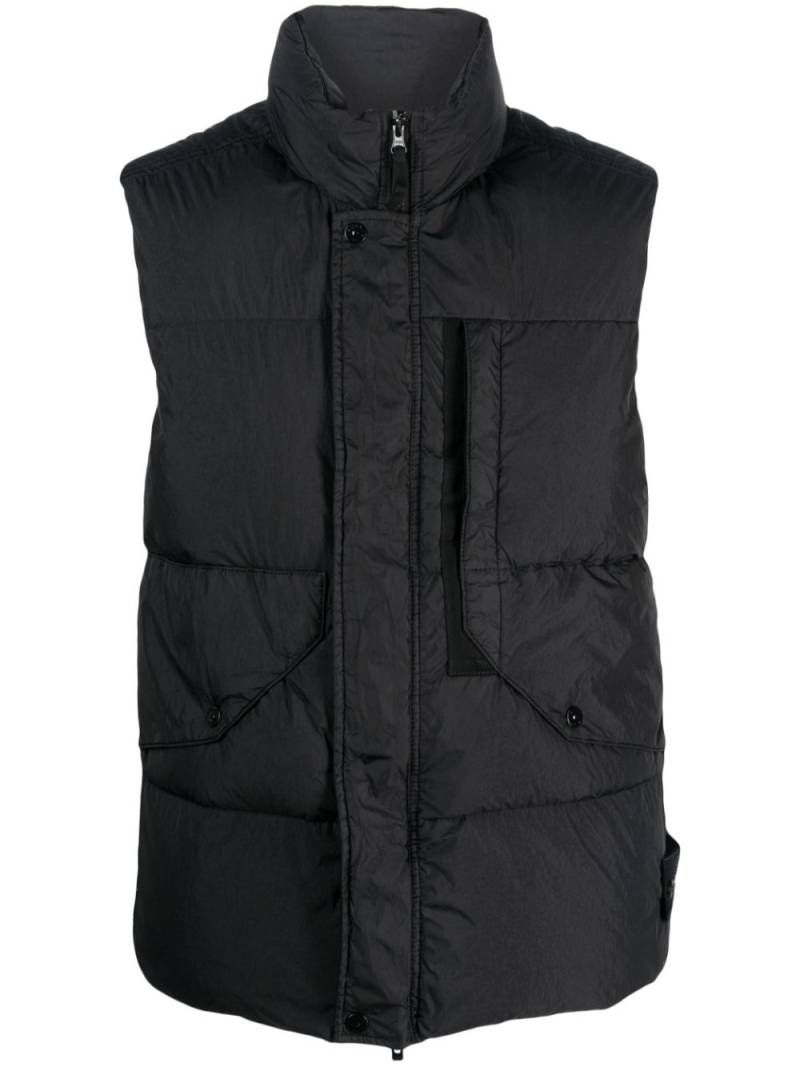 Stone Island Compass-patch padded gilet - Black von Stone Island