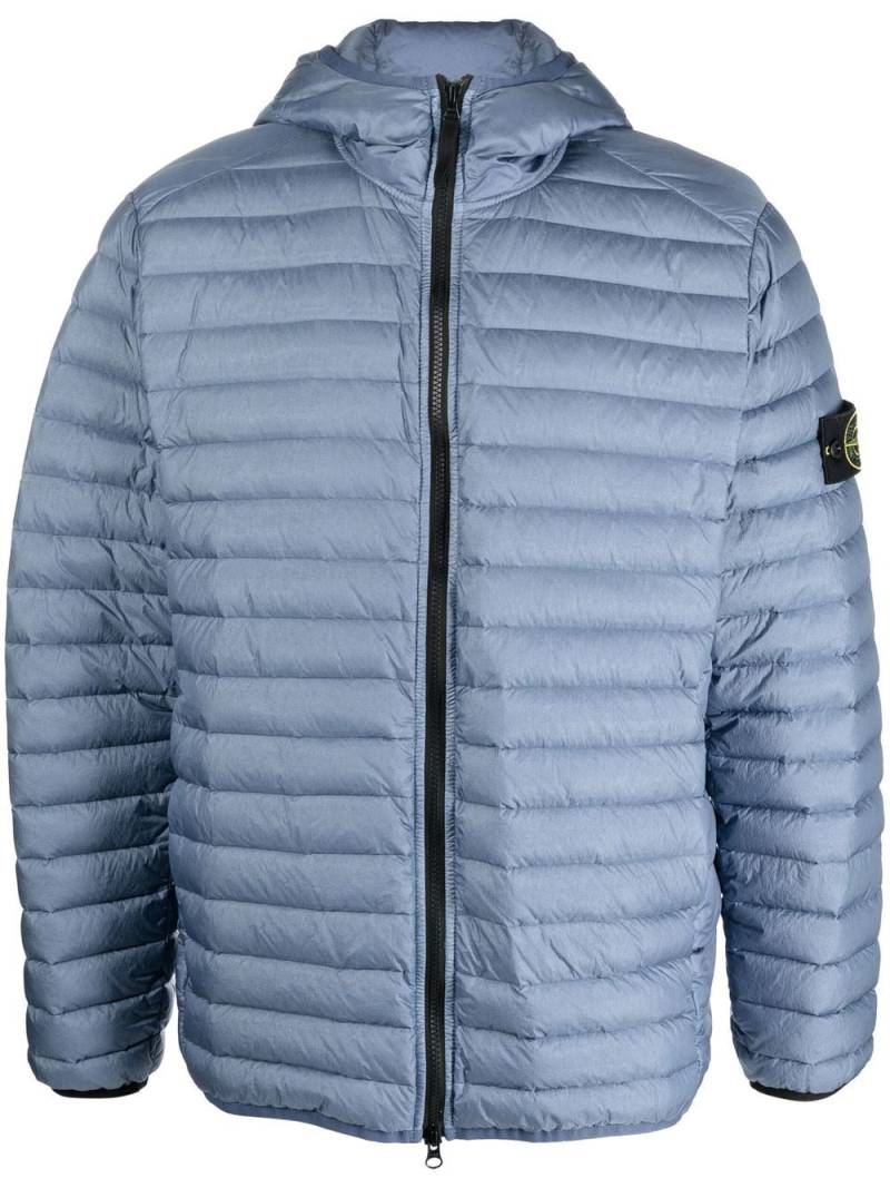 Stone Island Compass-patch padded jacket - Blue von Stone Island