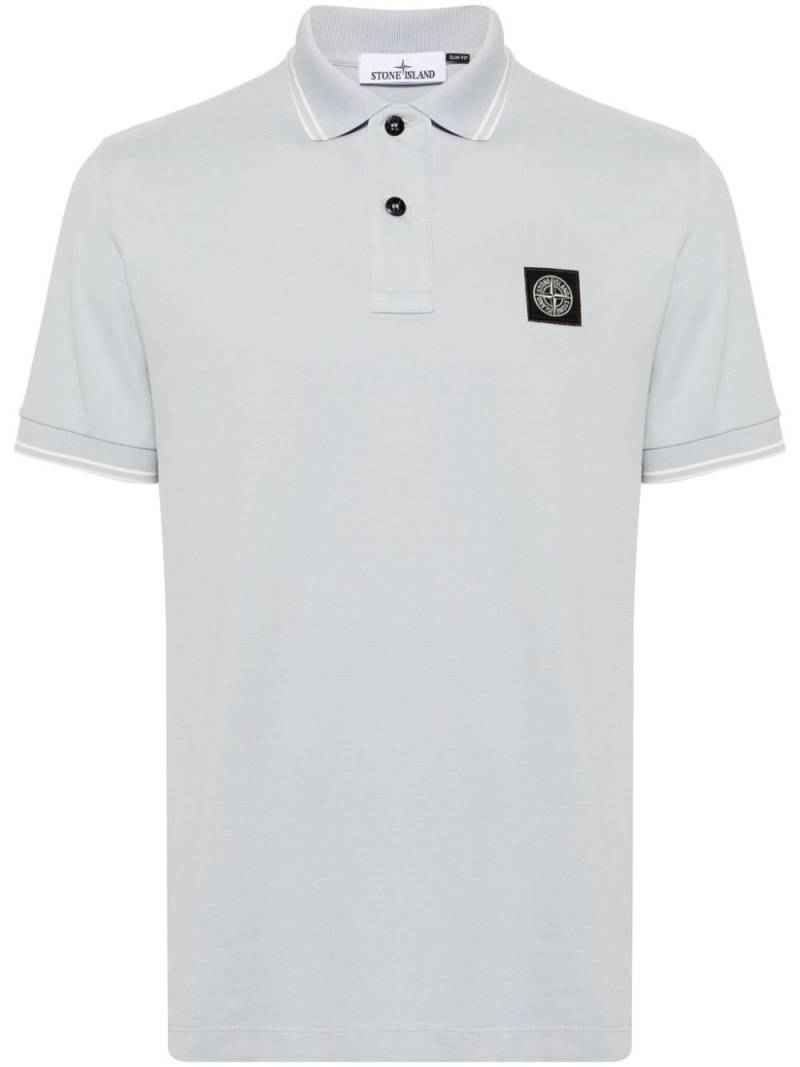 Stone Island Compass-patch piqué polo shirt - Grey von Stone Island