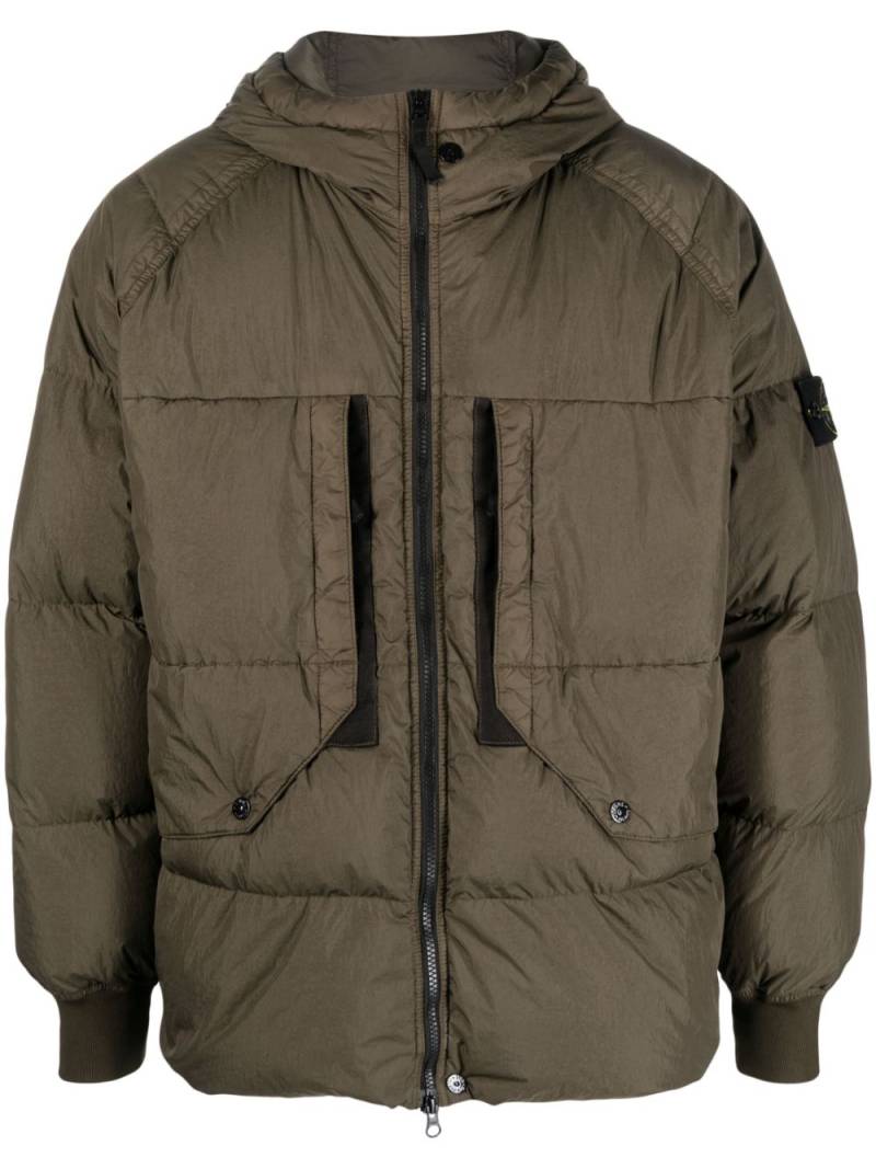 Stone Island Compass-patch puffer jacket - Green von Stone Island