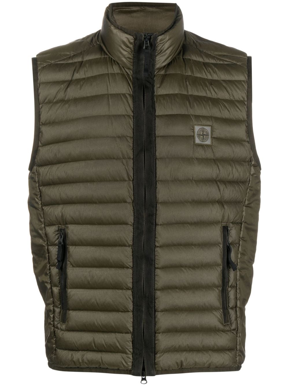 Stone Island Compass-patch quilted gilet - Green von Stone Island
