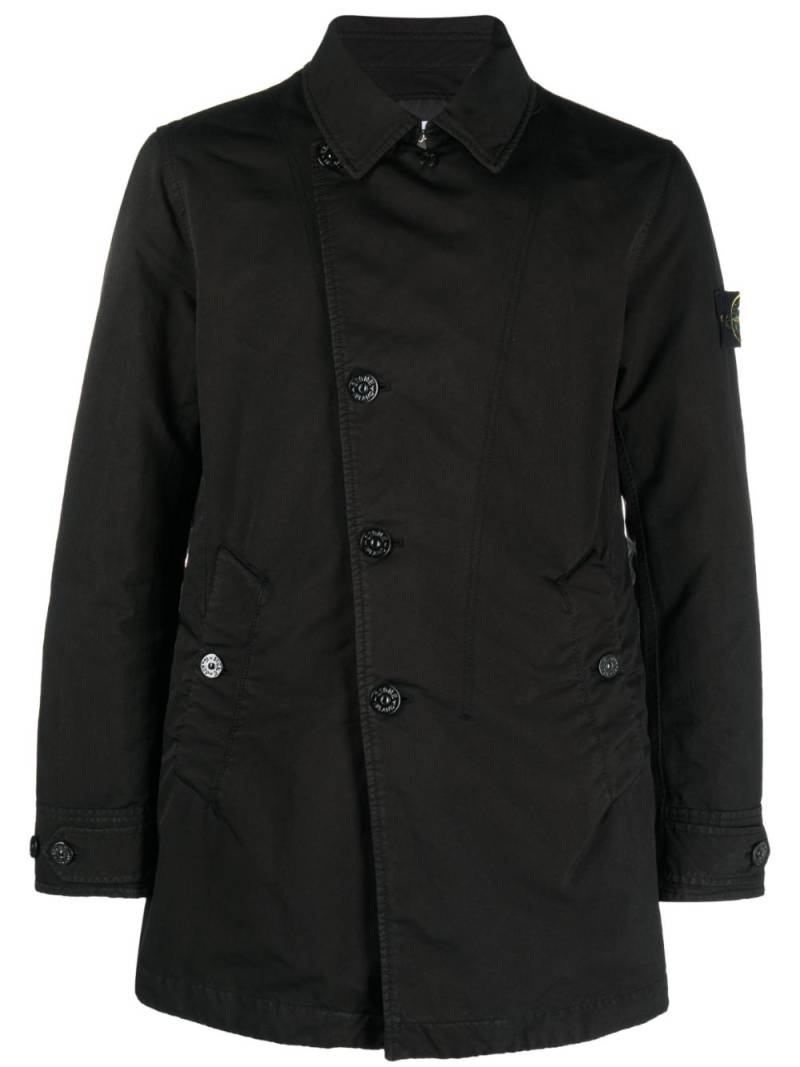 Stone Island Compass-patch single-breasted coat - Black von Stone Island