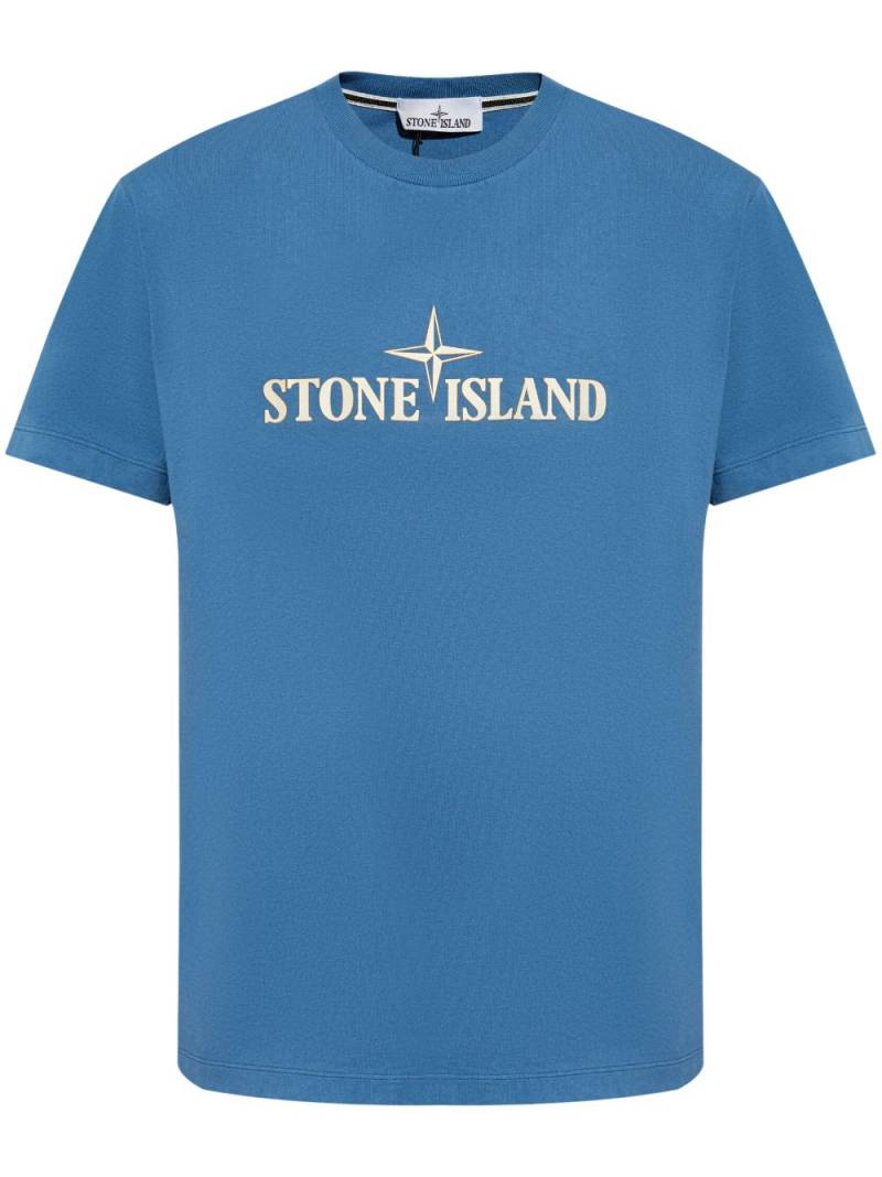 Stone Island Compass-print cotton T-shirt - Blue von Stone Island