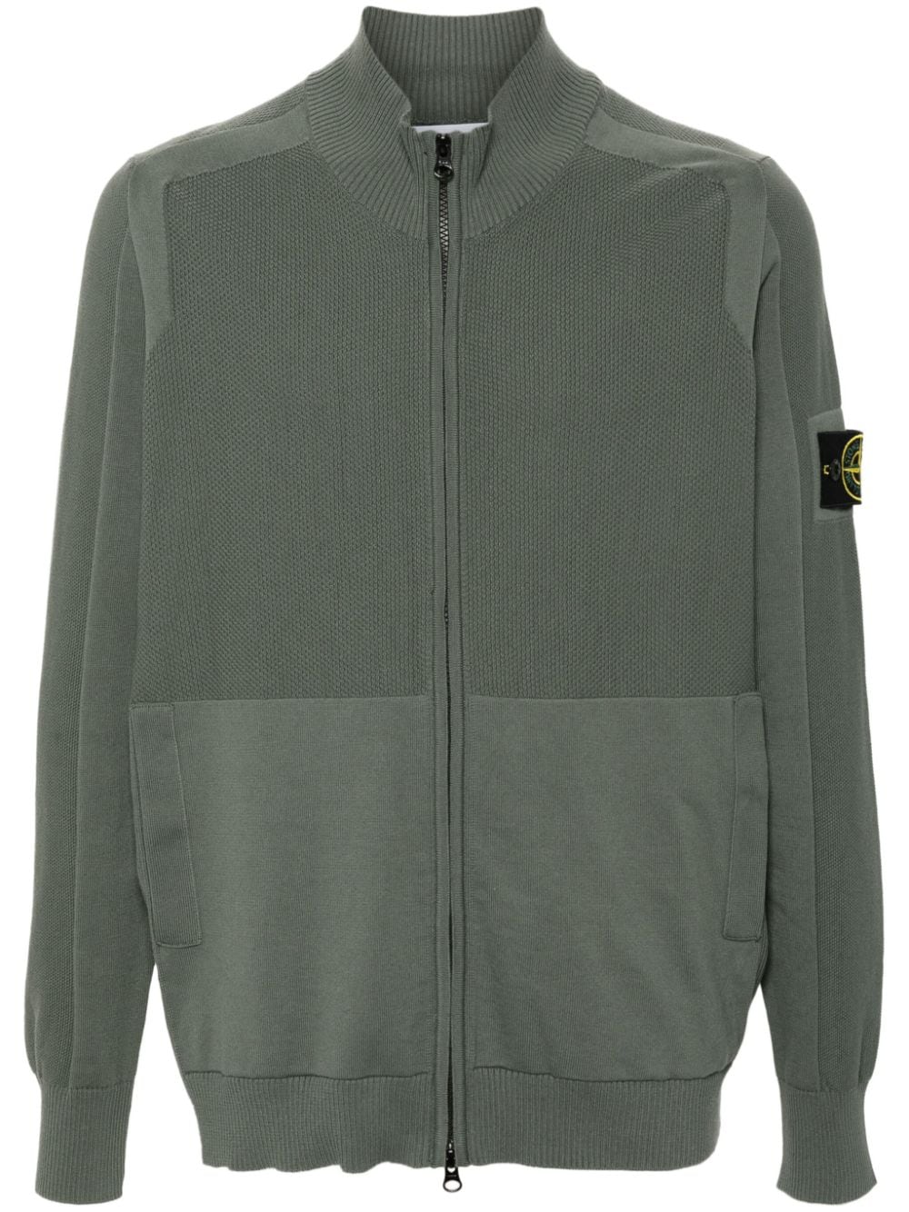 Stone Island Compasse-badge knitted cardigan - Green von Stone Island