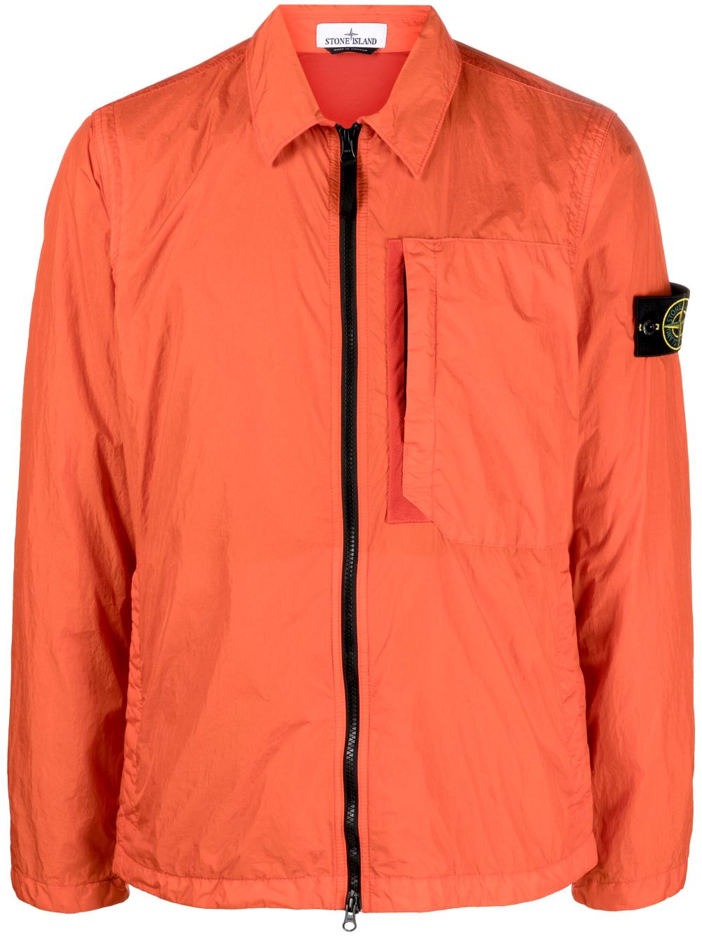 Stone Island Crinkle Reps Compass-badge lightweight jacket - Orange von Stone Island