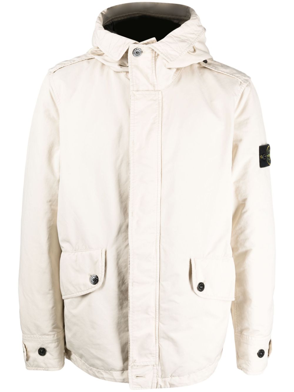 Stone Island David TC Compass logo-patch jacket - Neutrals von Stone Island