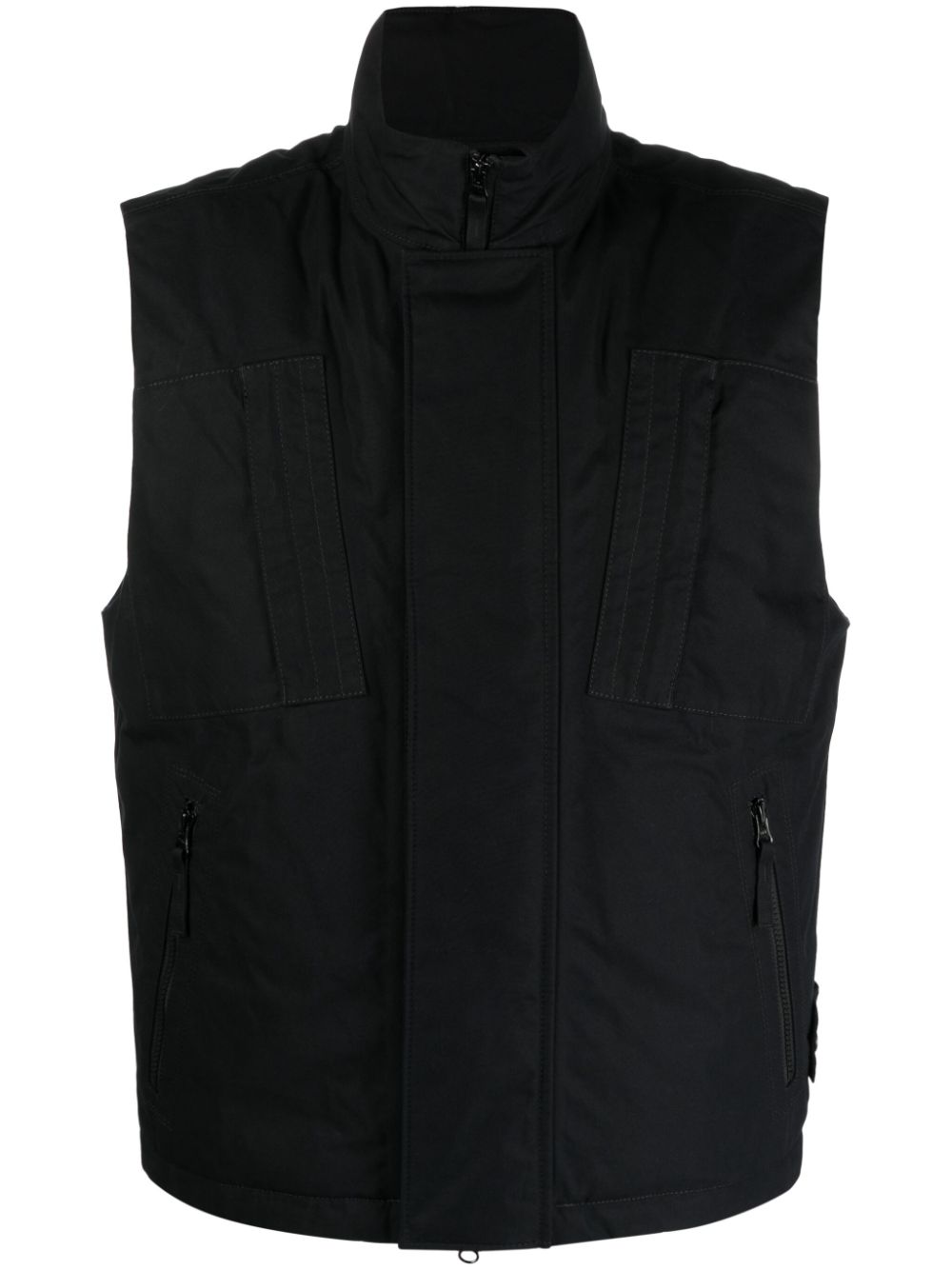 Stone Island Ghost Compass-badge cotton gilet - Black von Stone Island