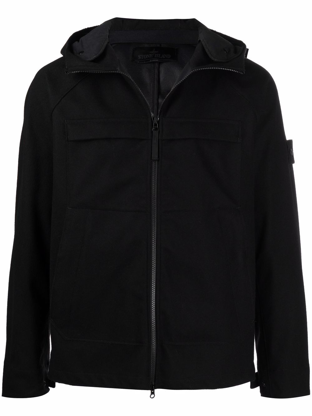 Stone Island Ghost Piece hooded jacket - Black von Stone Island