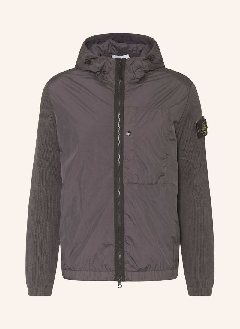 Stone Island Jacke Im Materialmix Mit Primaloft®-Isolierung grau von Stone Island