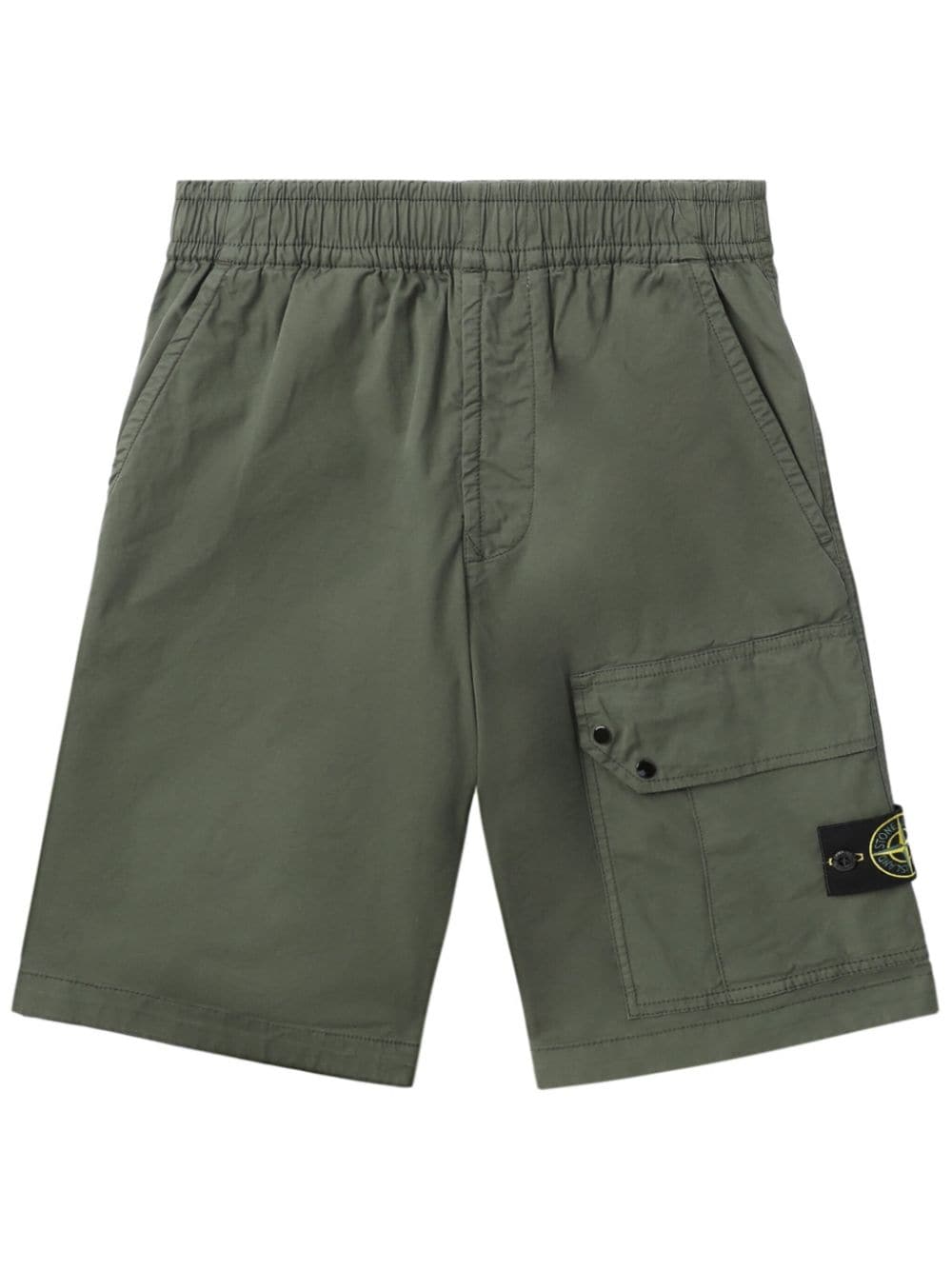 Stone Island L0110 stretch Supima cotton-twill cargo Bermuda shorts - Green von Stone Island