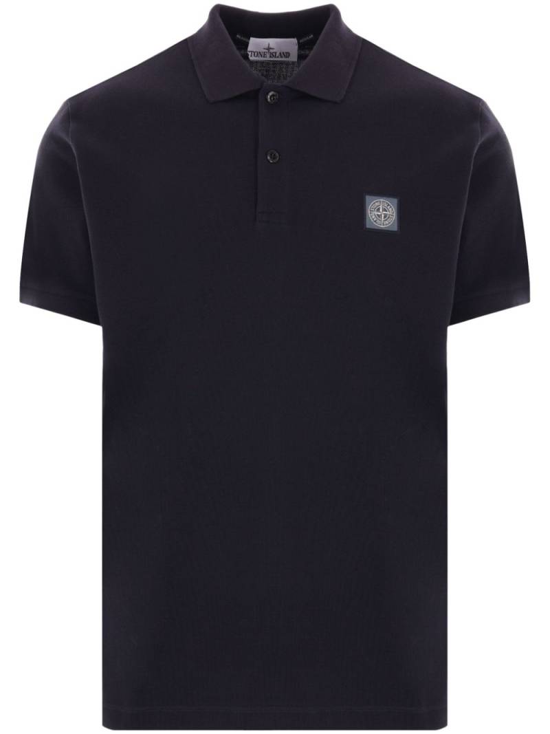 Stone Island Logo patch polo shirt - Blue von Stone Island