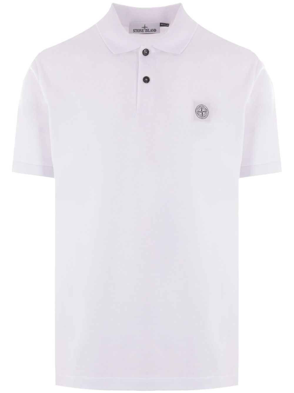 Stone Island Logo patch polo shirt - White von Stone Island