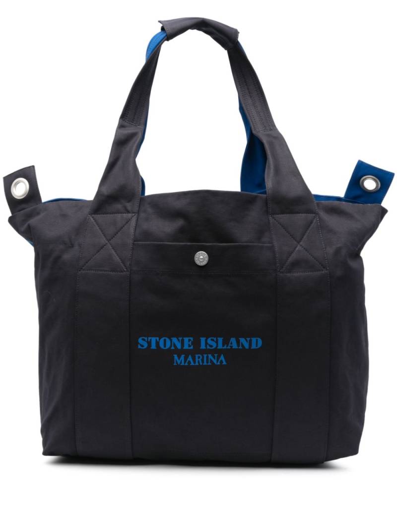 Stone Island Marina tote bag - Blue von Stone Island