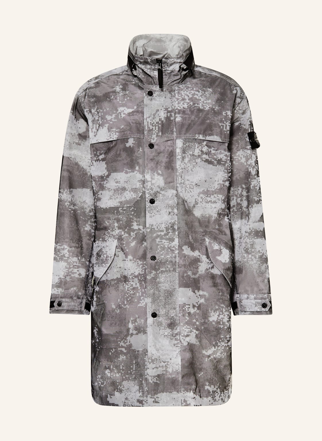 Stone Island Mesh-Mantel grau Stone Island Mesh-Mantel grau von Stone Island