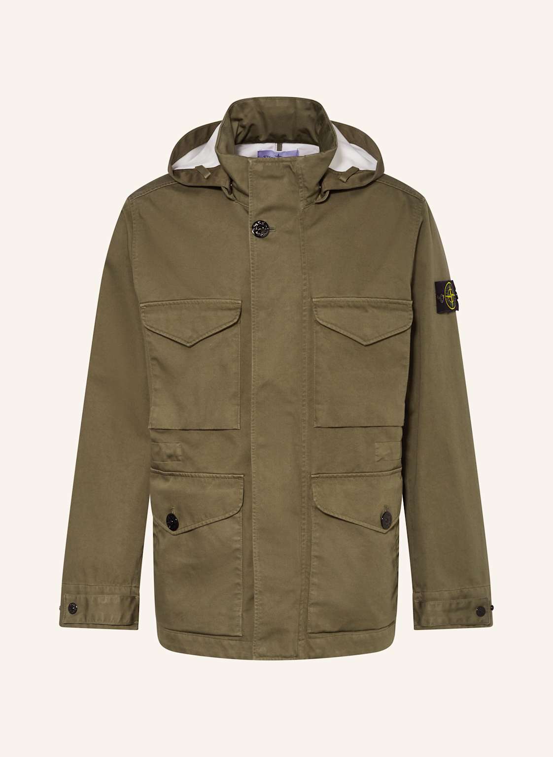 Stone Island Parka Mit Abnehmbarer Kapuze gruen von Stone Island