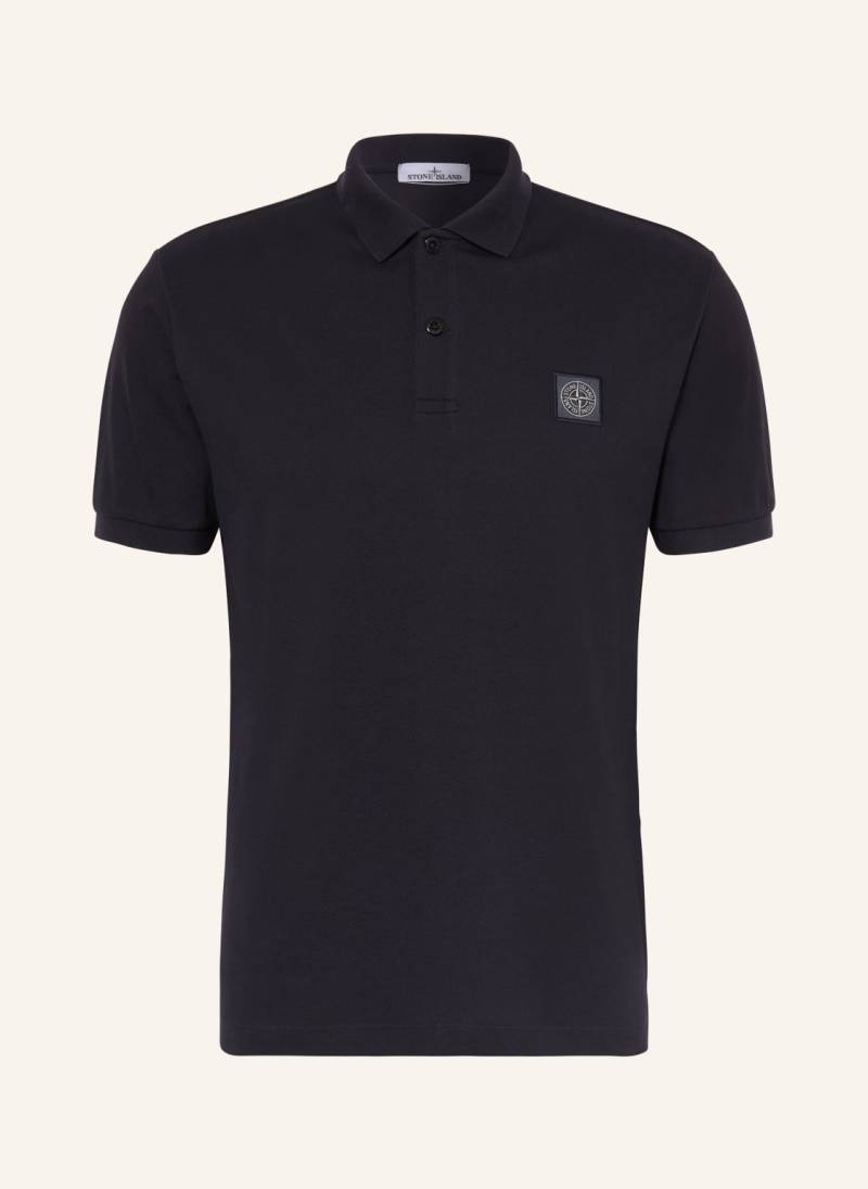 Stone Island Piqué-Poloshirt Regular Fit blau von Stone Island