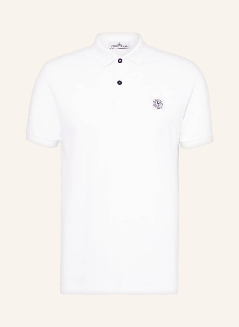 Stone Island Piqué-Poloshirt Regular Fit weiss von Stone Island