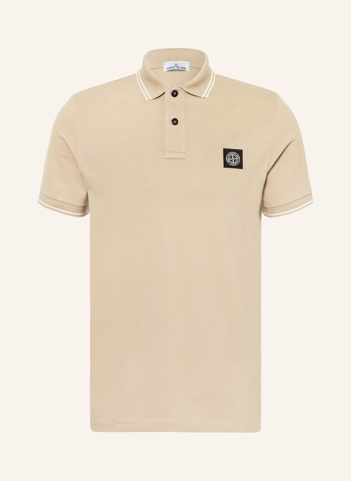 Stone Island Piqué-Poloshirt Slim Fit beige von Stone Island