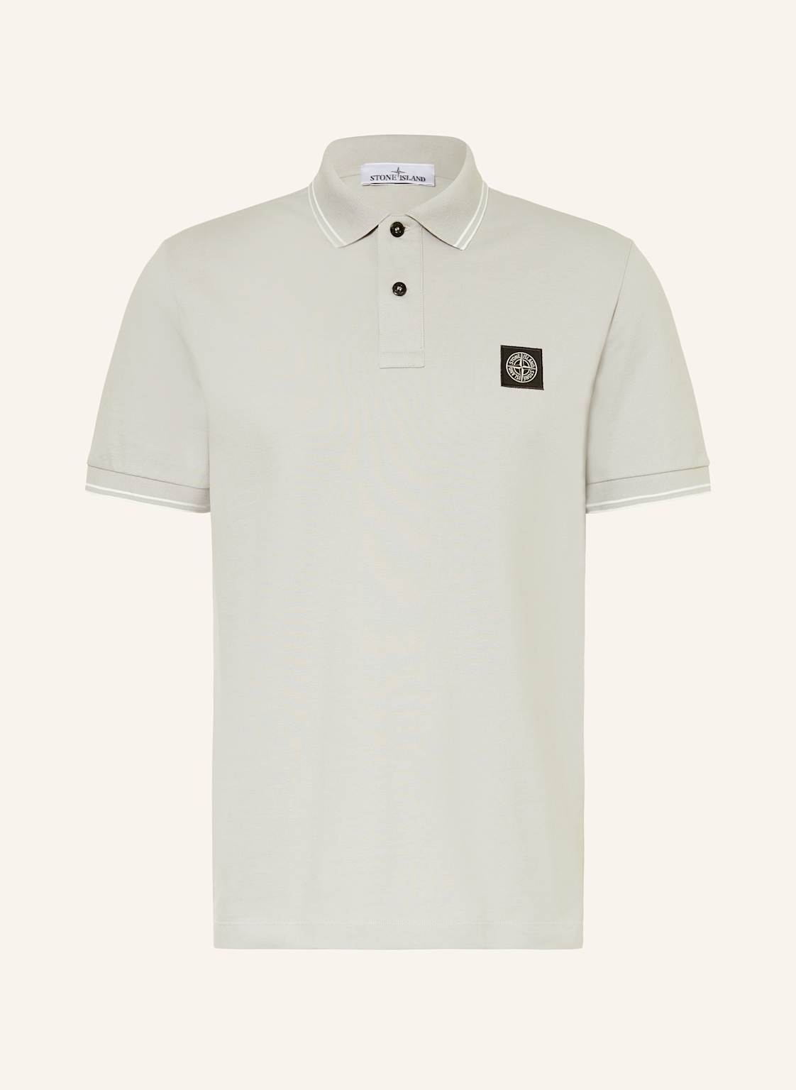 Stone Island Piqué-Poloshirt Slim Fit grau von Stone Island