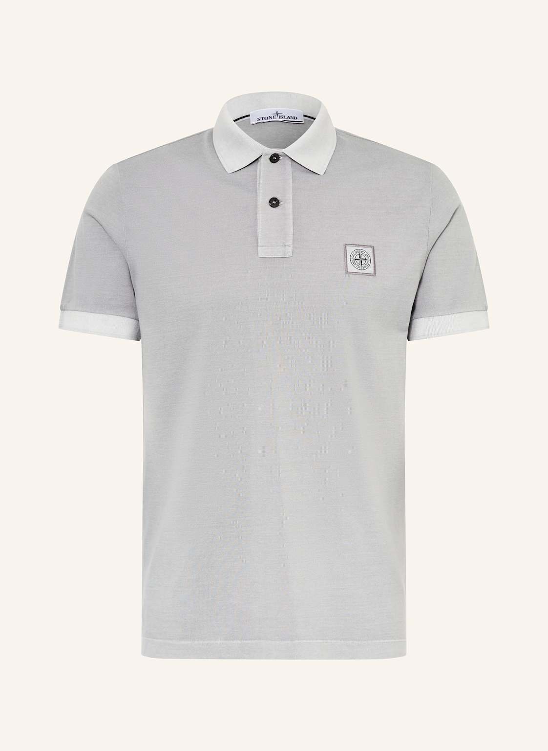 Stone Island Piqué-Poloshirt Slim Fit grau von Stone Island