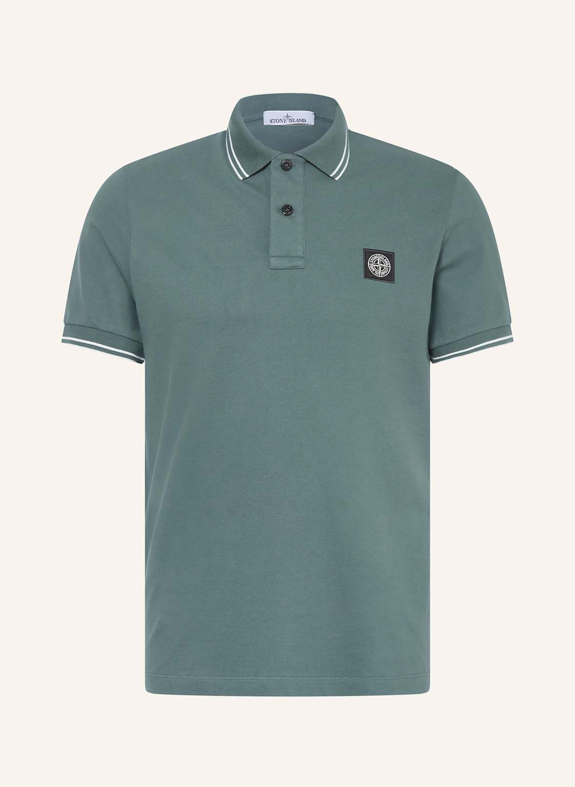 Stone Island Piqué-Poloshirt Slim Fit gruen von Stone Island