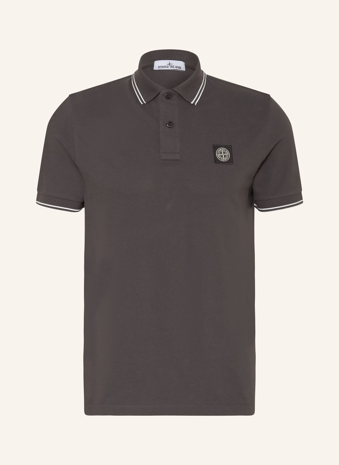 Stone Island Piqué-Poloshirt grau von Stone Island