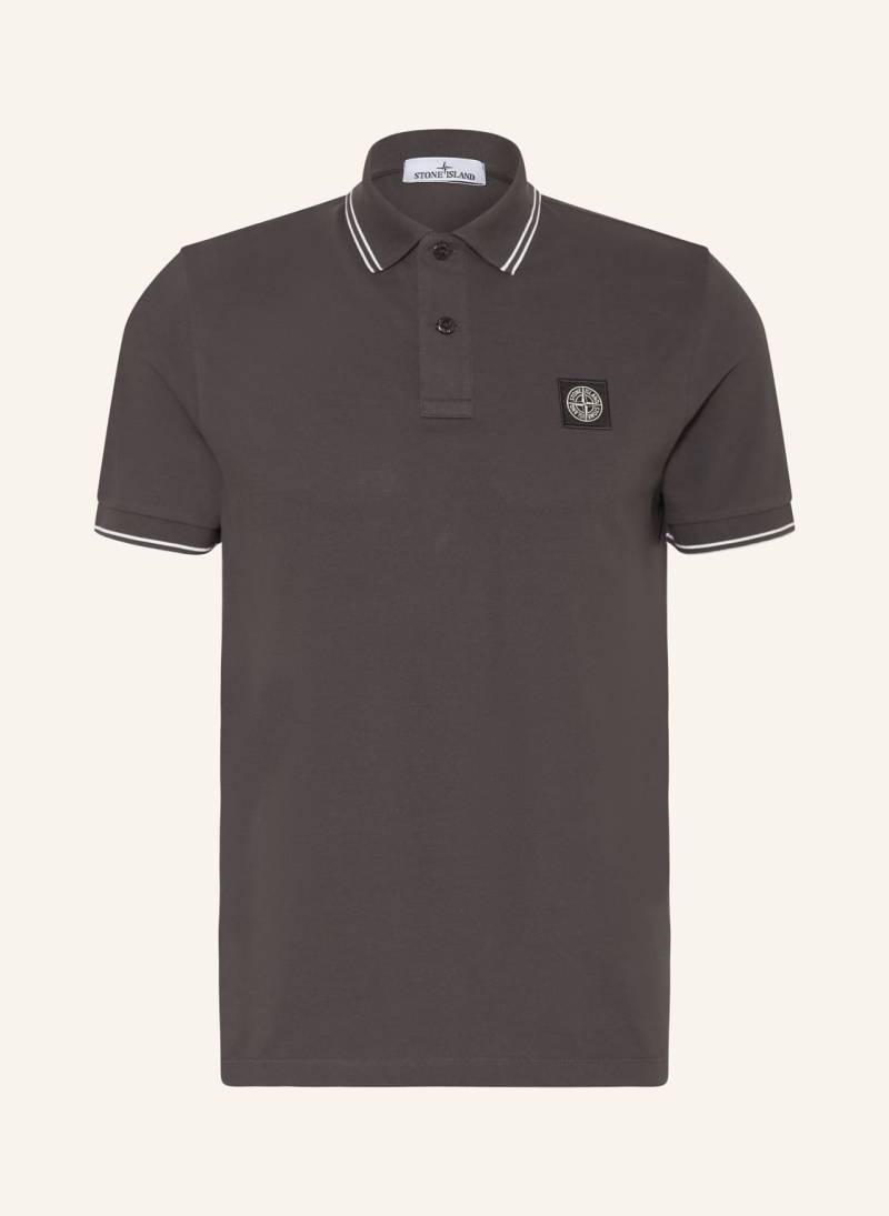 Stone Island Piqué-Poloshirt grau von Stone Island