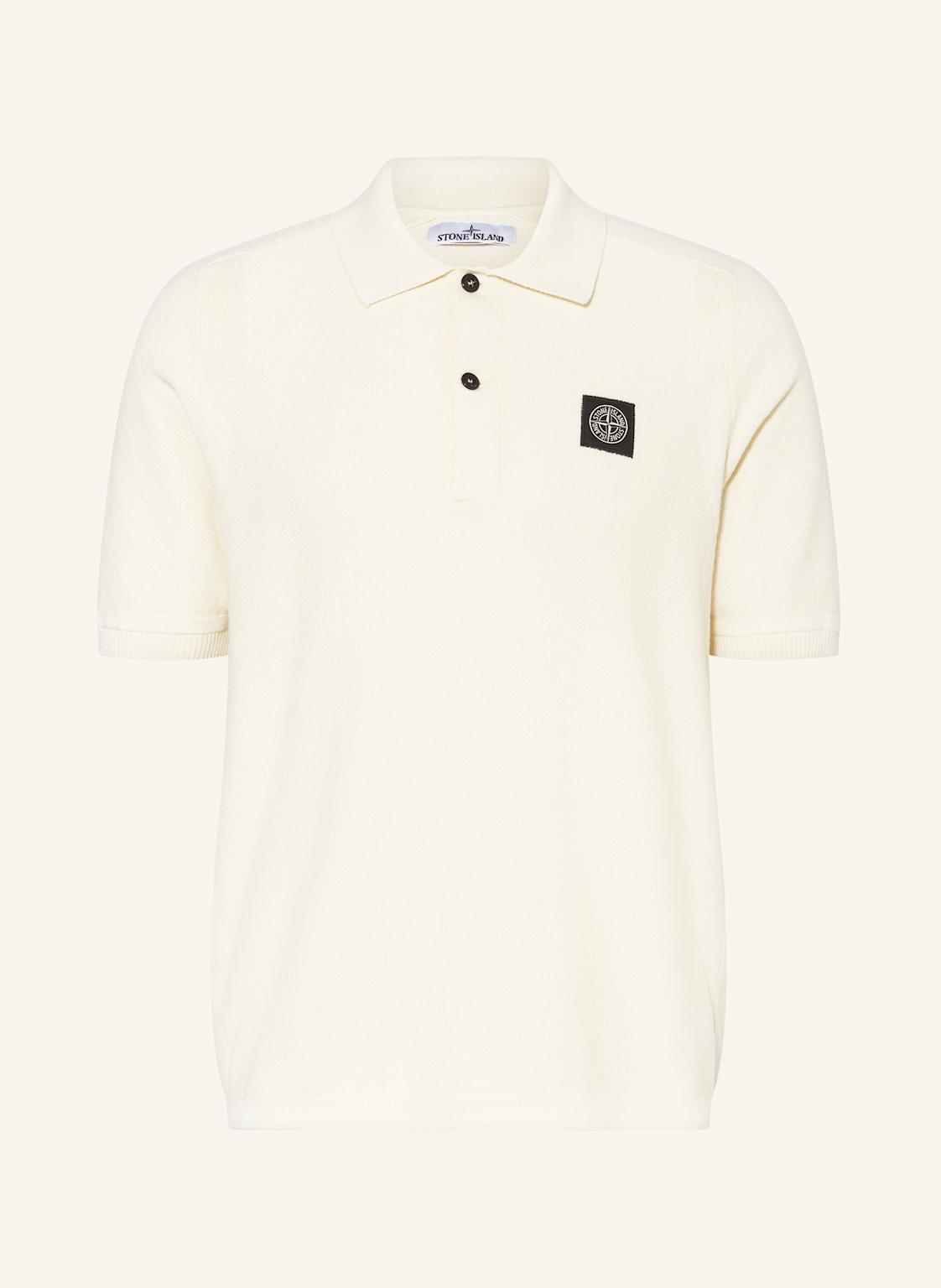 Stone Island Strick-Poloshirt weiss von Stone Island