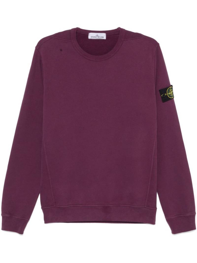 Stone Island brushed organic-cotton sweatshirt - Purple von Stone Island