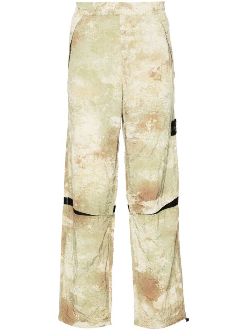 Stone Island camouflage-pattern elasticated-waist trousers - Green von Stone Island