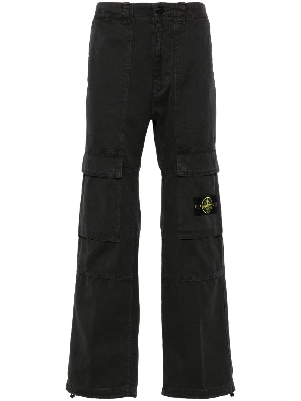 Stone Island canvas cargo pants - Black von Stone Island