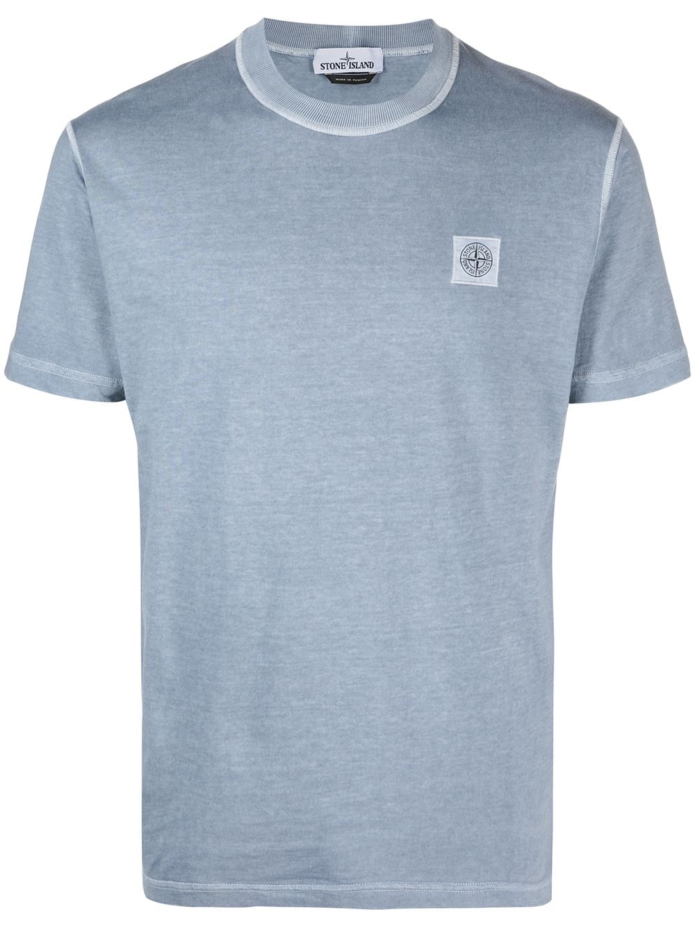 Stone Island chest logo-patch T-shirt - Blue von Stone Island