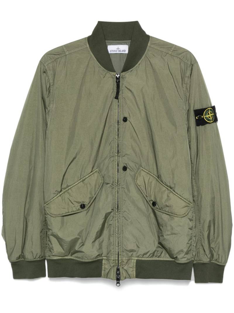 Stone Island coated bomber jacket - Green von Stone Island