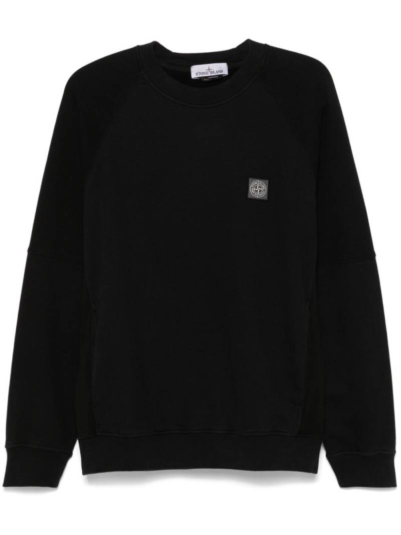 Stone Island cotton fleece-jersey sweatshirt - Black von Stone Island