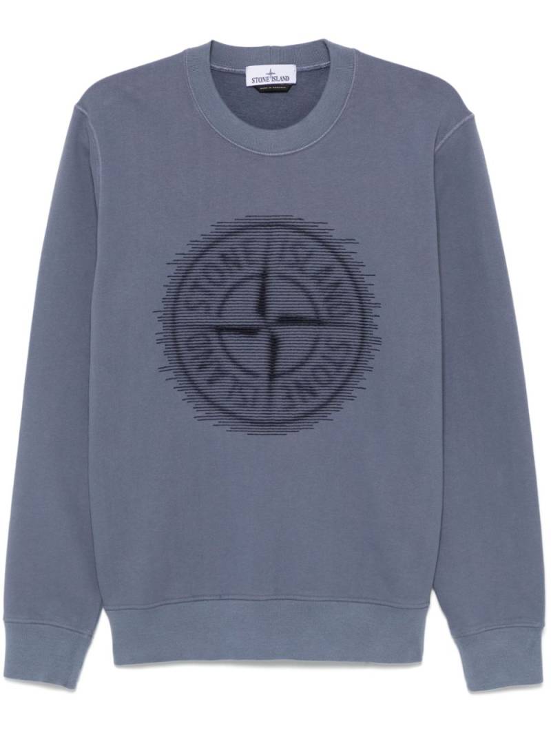 Stone Island cotton fleece-jersey sweatshirt - Blue von Stone Island