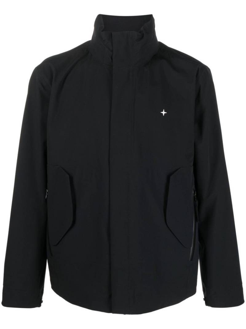 Stone Island high-neck zip-up jacket - Black von Stone Island