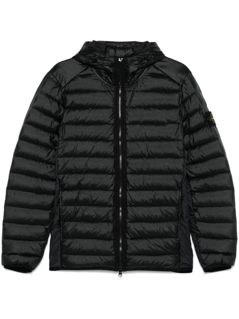 Stone Island hooded down jacket - Black von Stone Island