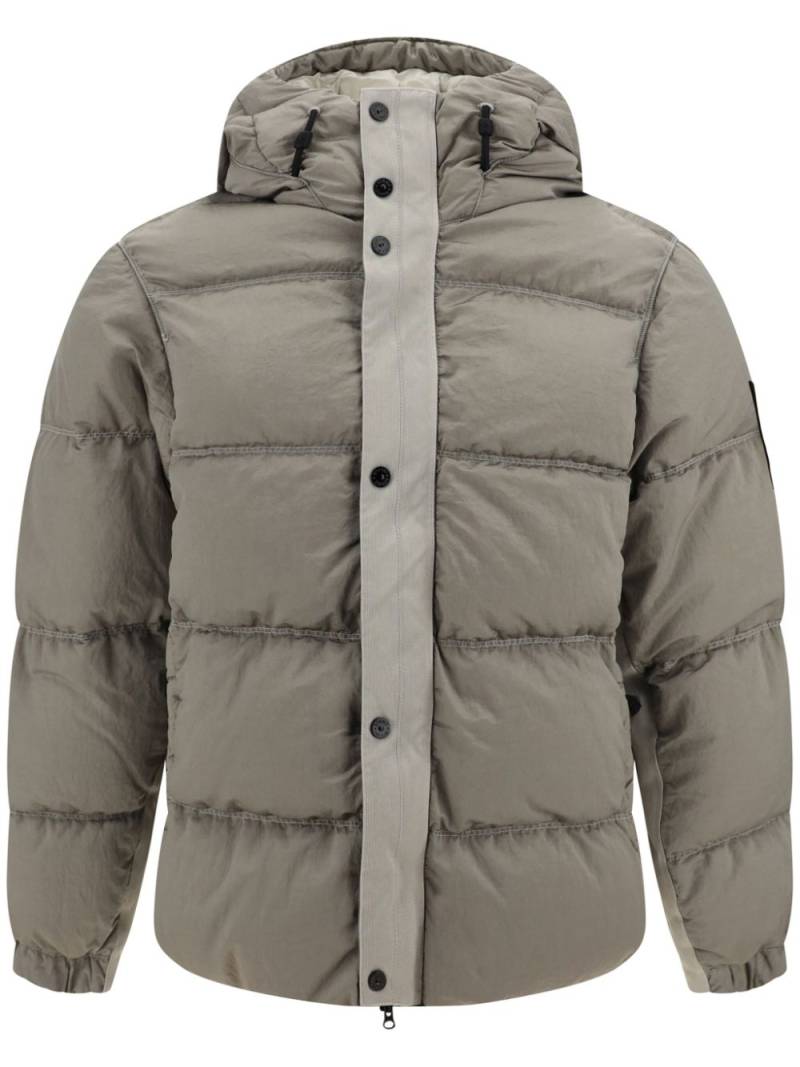 Stone Island hooded down jacket - Grey von Stone Island