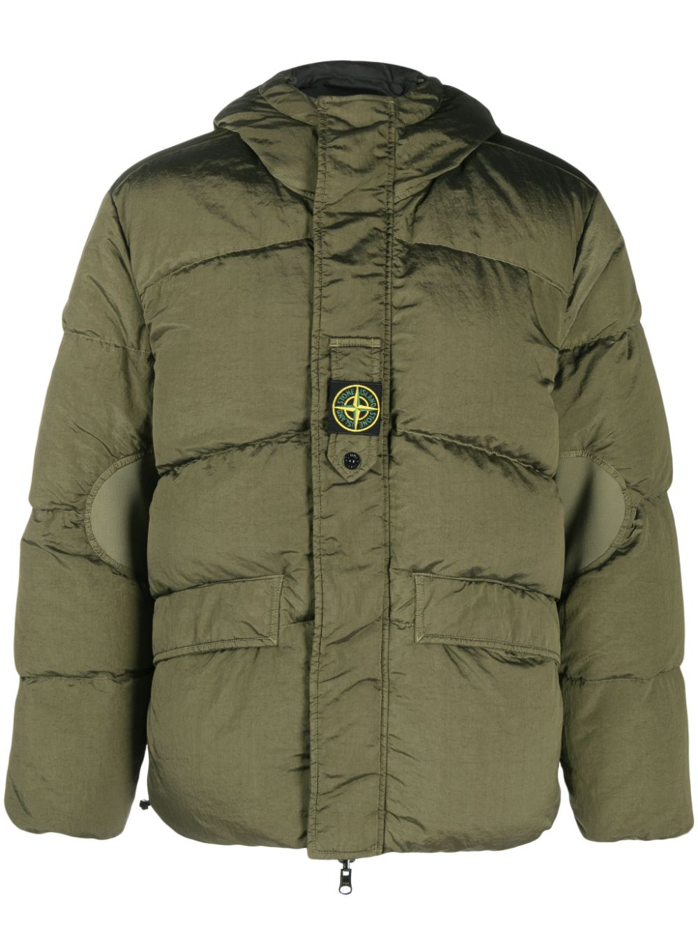 Stone Island hooded reversible puffer jacket - Green von Stone Island