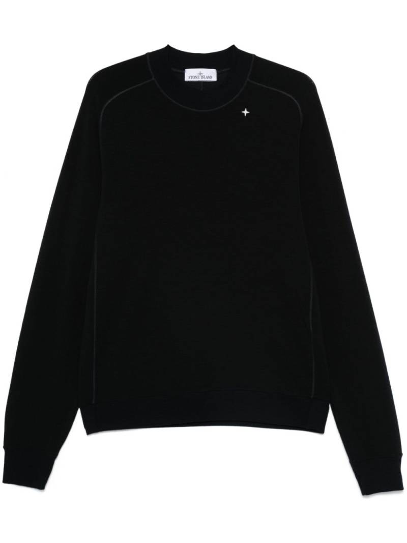 Stone Island logo-embroidery sweatshirt - Black von Stone Island